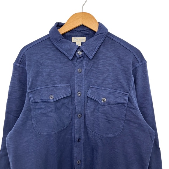 J. Crew Waffle Lined Garment Dyed Knit Harbor Shirt Men’s Large - Picture 4 of 14